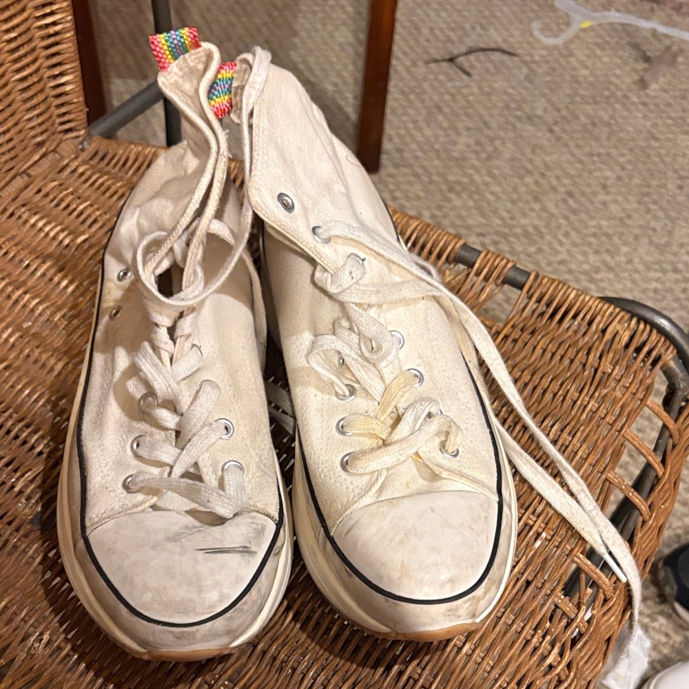 White High-Top Sneakers